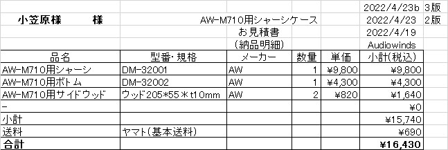 AW-M710シャーシケース(小笠原様)
